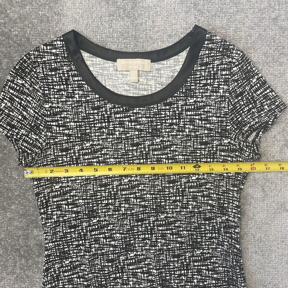 Banana Republic Shirt Womens Small Black White Luxe Touch Stretch Casual Top - Picture 5 of 7